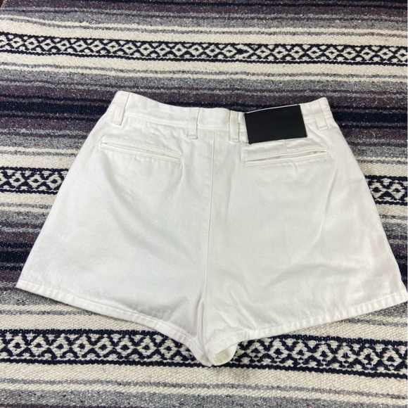 Rag & Bone Branson Snap Button Fly White High Rise Waist Jean Denim Shorts 8 M - Picture 3 of 12